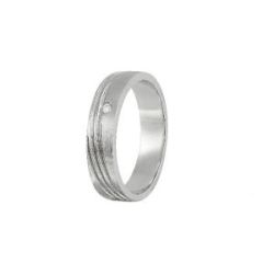ALIANZA ORO BLANCO CON DIAMANTE - AL0115B