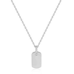 COLLAR PLATA CON PLAQUETA - N037-02H