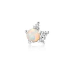 PENDIENTE OPAL CROWN DE PLATA - E047-05H
