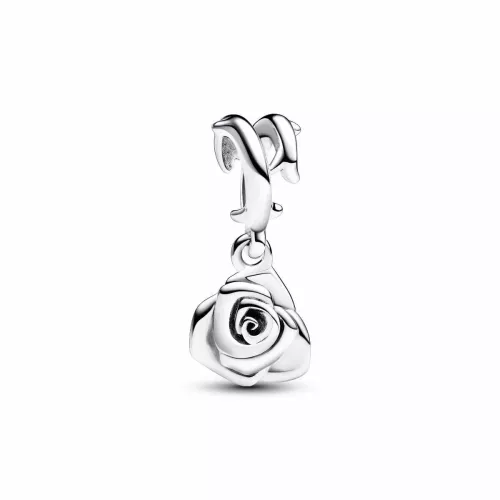 Charm Penjoll en plata de llei Rosa Floreixent - 793213C00