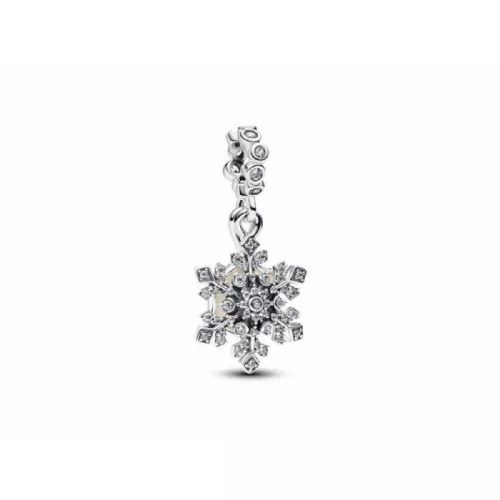 Charm Colgante Doble Copo de Nive Opalescente - 794142C01