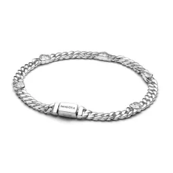 POLSERA CADENA CUBANA COR PLATA - 594226C01-20