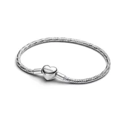 Pulsera Cadena Serpiente Plata Cierre Corazón T17 - 594236C00-17