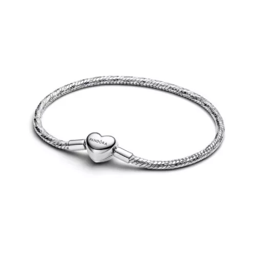 Pulsera Cadena Serpiente Plata Cierre Corazón T17 - 594236C00-17