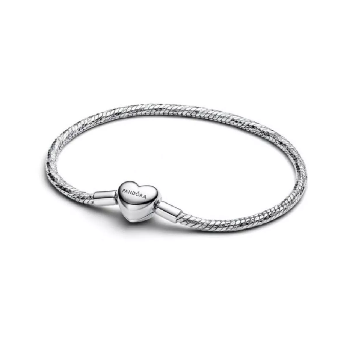 Pulsera Cadena Serpiente Plata Cierre Corazón T17 - 594236C00-17
