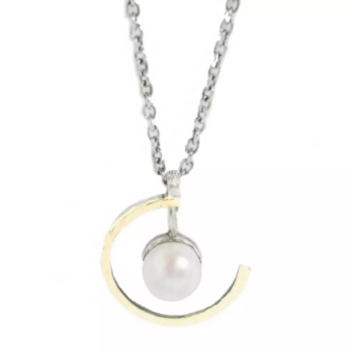 Collar STYLIANO Plata, Oro y Perla - CSP 1685/C
