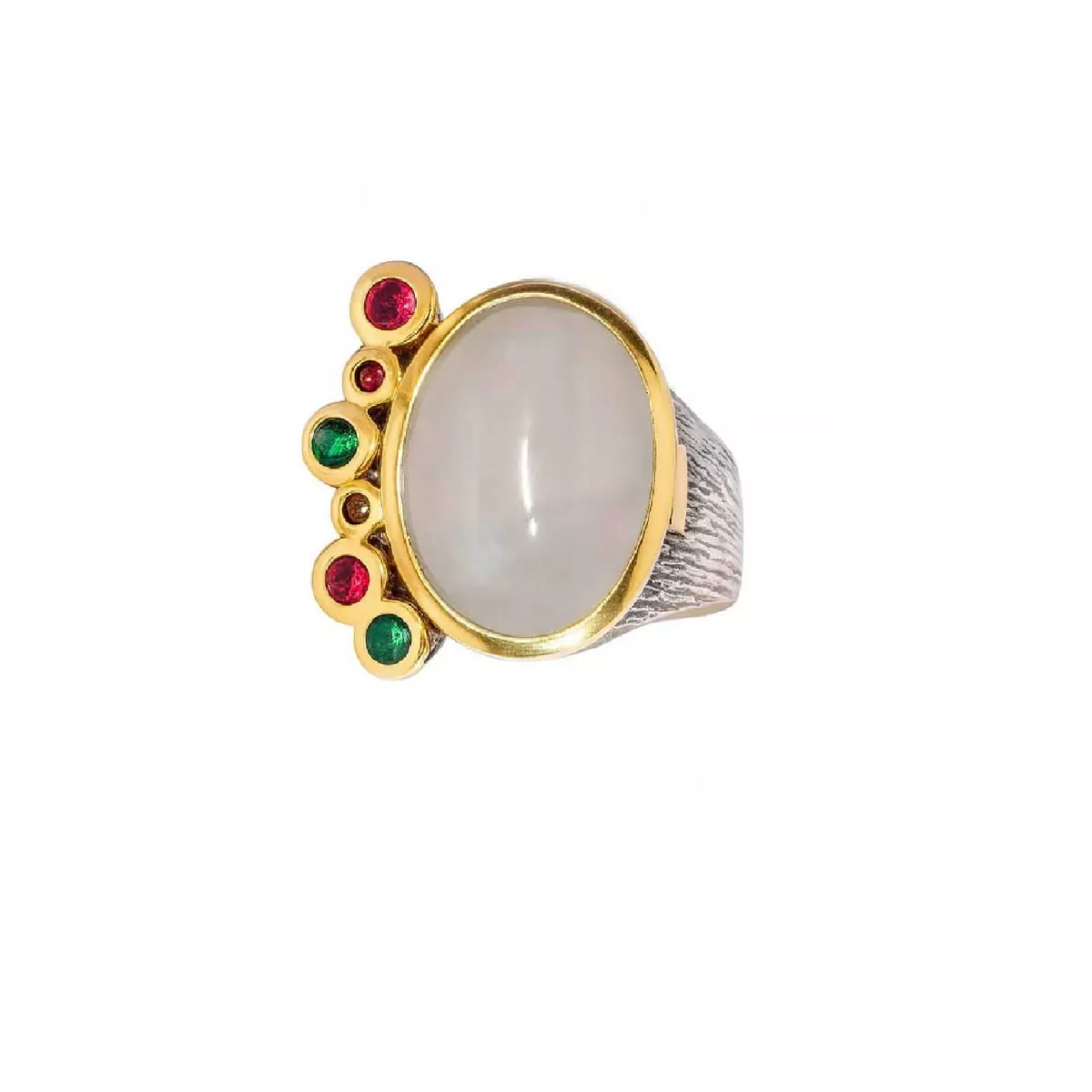 Anillo Oro, Plata y Turmalina - ASP 1773
