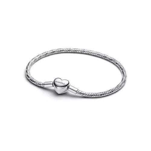 Pulsera Cadena Serpiente Plata Cierre Corazón T19 - 594236C00-19