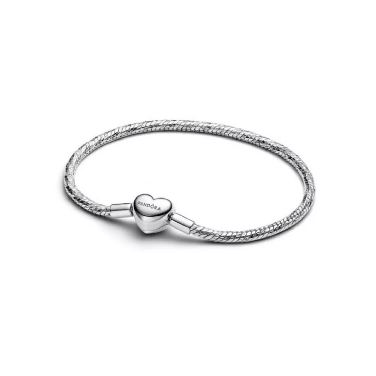 Pulsera Cadena Serpiente Plata Cierre Corazón T19 - 594236C00-19