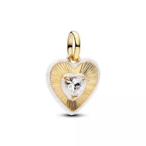 Charm Medallón  Corazón Radiante Blanco - 764409C01