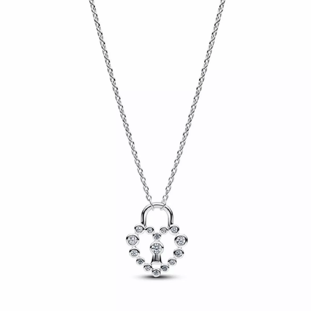 Collar Candado Corazón Brillante - 394416C01-50