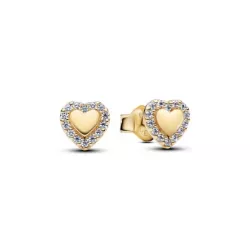 Pendientes de Botón Halo Corazón - 264363C01