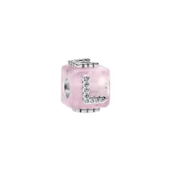 Charm Cubo Amor Cristal de Murano Rosa - 794433C01