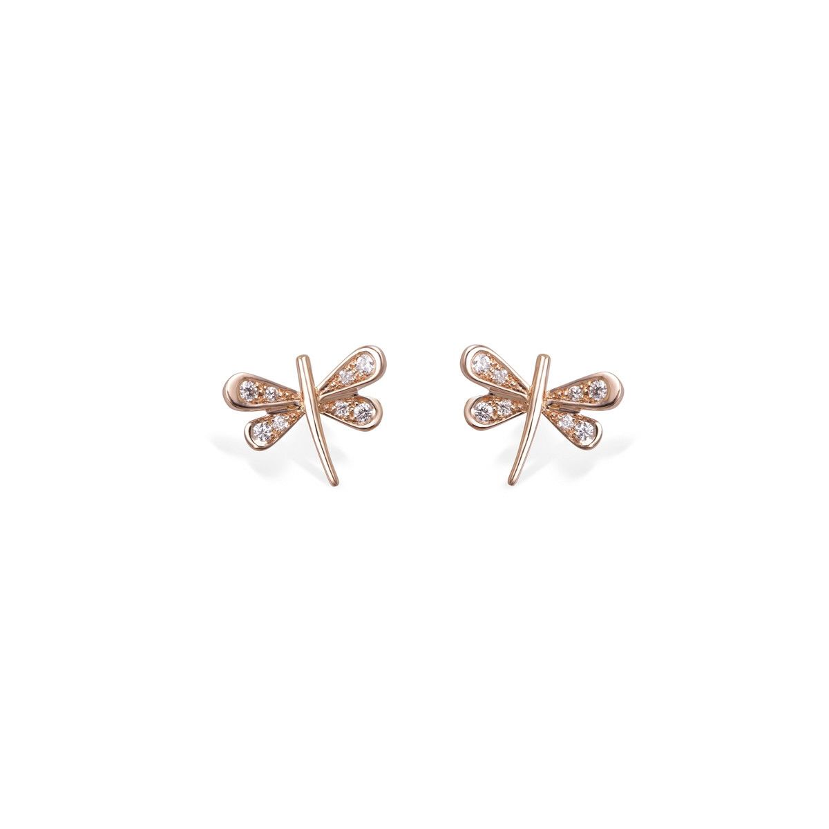 Pendientes Gold & Roses Tombo Oro Rosa y Diamantes 0,12 Cts - GR-236.3