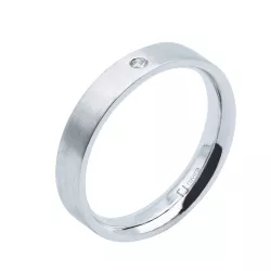 Alianza oro blanco y diamante - 70284/35/OB/B