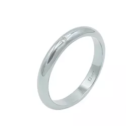 Alianza oro blanco y diamante - 2818/OB/B