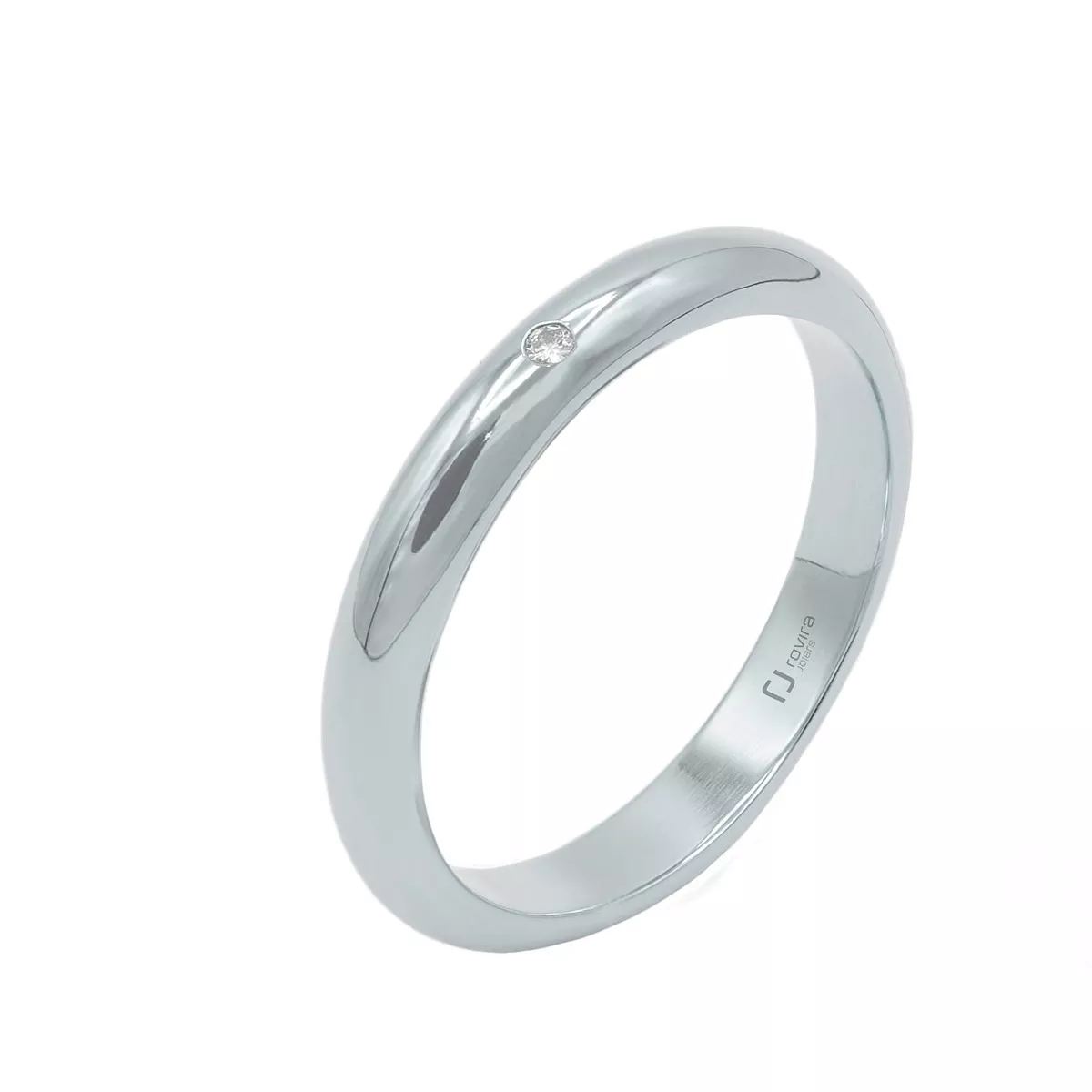 Alianza oro blanco y diamante - 2818/OB/B