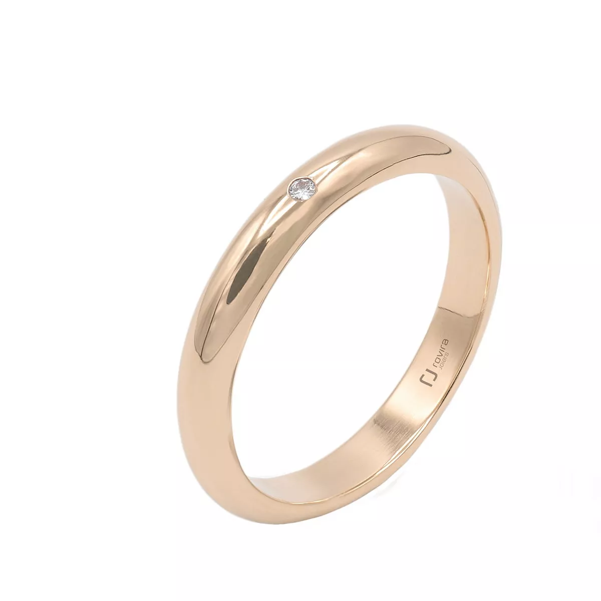 Alianza oro rosa y diamante - 2818/OR/B