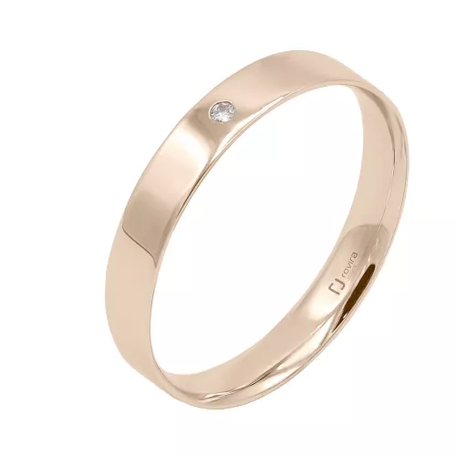 Aliança or rosa i diamant - 3510/OR/B