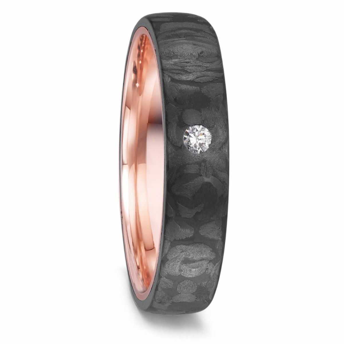 Aliança en or rosa i fibra de carboni - 52660_001_DA4_N559