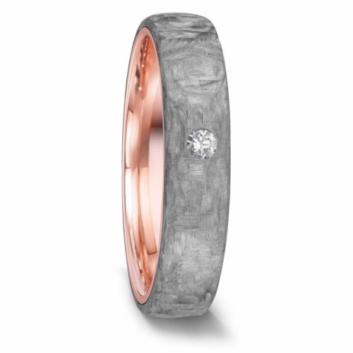 Aliança en or rosa i fibra de carboni - 52660_001_DA4_N579
