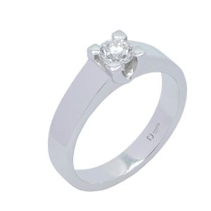 Solitario en oro blanco y diamante de 0,41 quilates - 56039S039