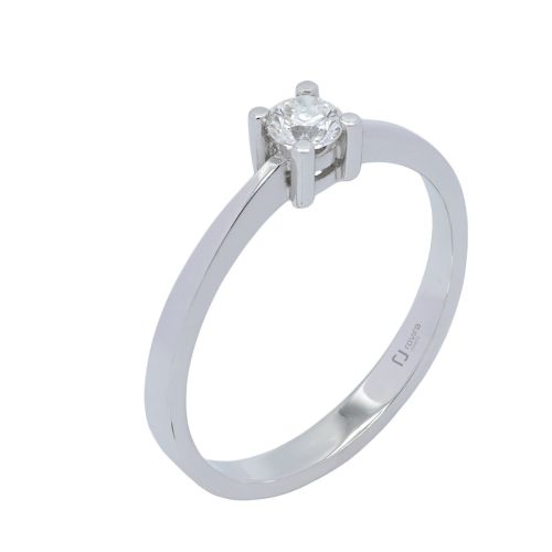 Solitario oro blanco y diamante 0,10 cts. - 319012