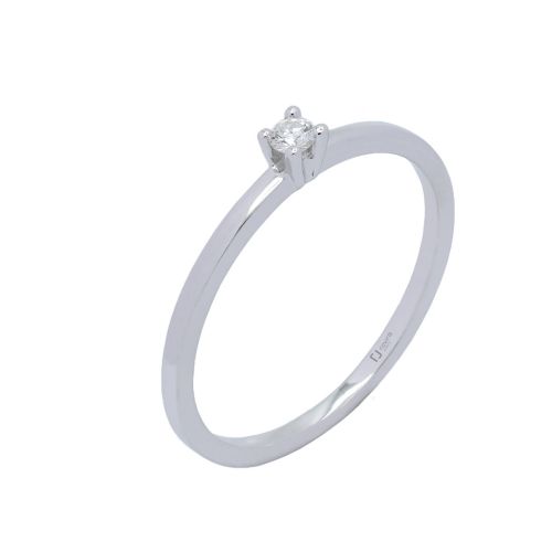 Solitari or blanc i diamant 0,055 cts - 364212