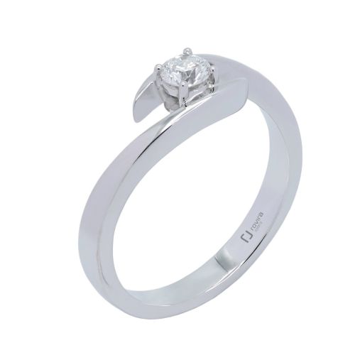 Solitari oro blanc i diamant 0,23 cts