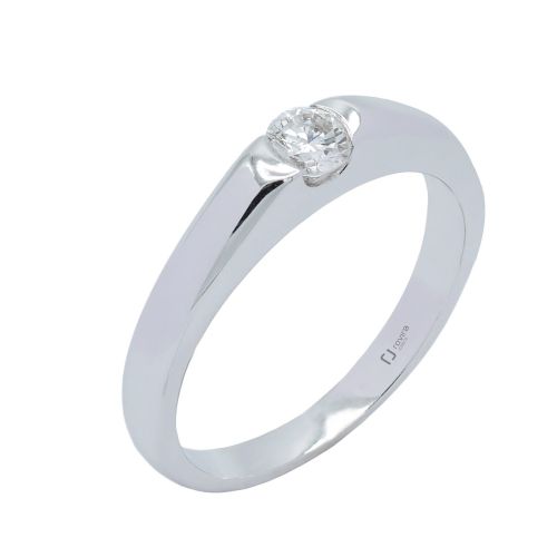 Solitario oro blanco y diamante 0,25 cts - A01-863-L