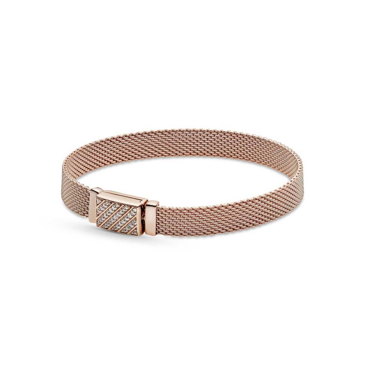 Pulsera Pandora Reflexions Rose con Cierre Largo en Pavé - 589358C01-17 Pulsera Pandora Reflexions Rose con Cierre Largo en Pavé - 589358C01-17