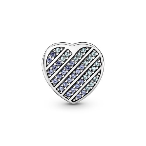 Charm Reflexions Corazón Azul en Pavé  - 799346C01