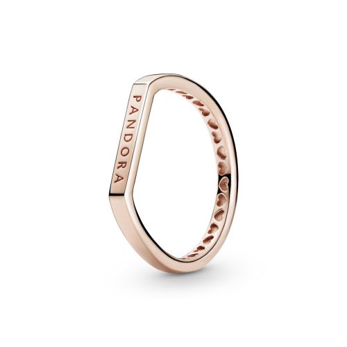 Anillo Plata Barra Logo Pandora Rosa - 189048C00-54