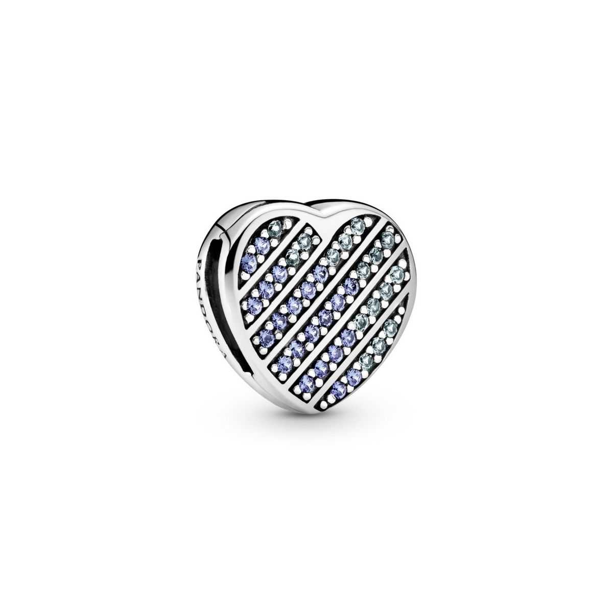 Charm Reflexions Corazón Azul en Pavé  - 799346C01