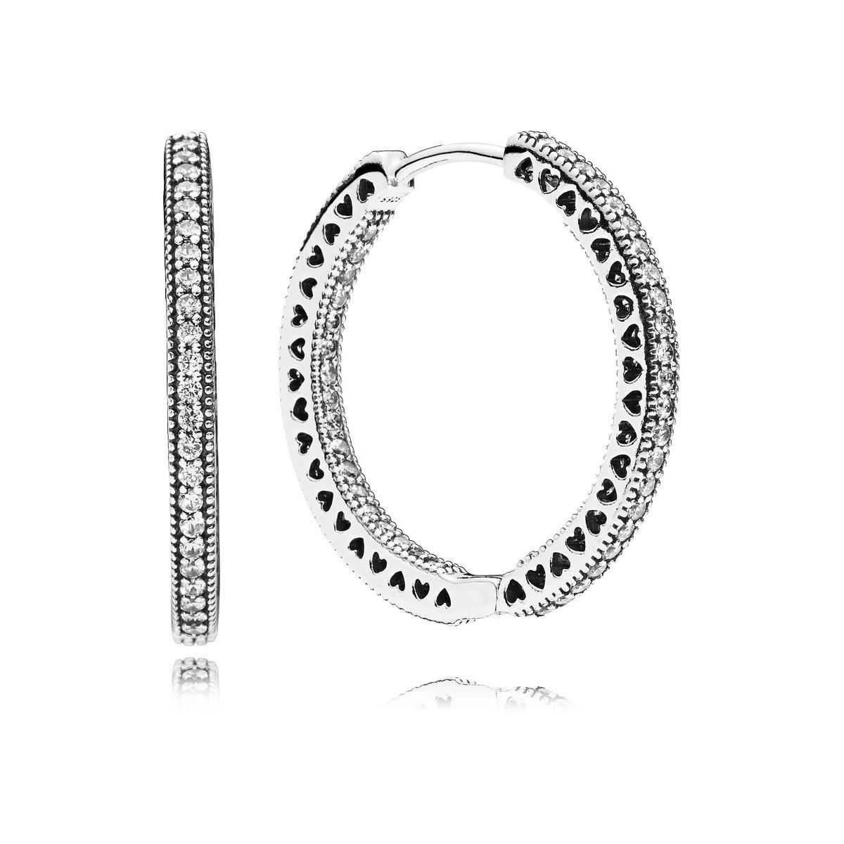 Arracades de Cércols Cors Grans - 296319CZ Arracades de Cércols Cors Grans - 296319CZ