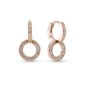 Pendientes en Pandora Rose de Aro Doble Brillantes - 289052C01