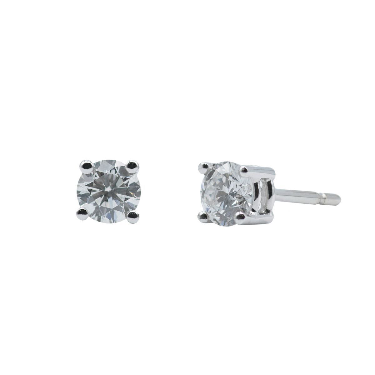 Arracades en Or Blanc i Diamants VS 0,70 cts - BB S07333 70