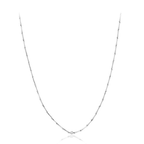 Collar Chimento Bamboo Diamond Or blanc i brillant - 1G00656B15450