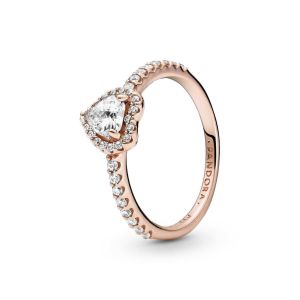 Anillo Corazón Brillante Elevado - 188421C02-54