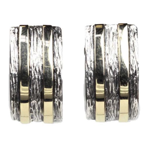 Pendientes STYLIANO Plata y Oro amarillo - BSP 1202