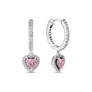 Pendientes de aro Corazón Halo Brillante - 291445C01