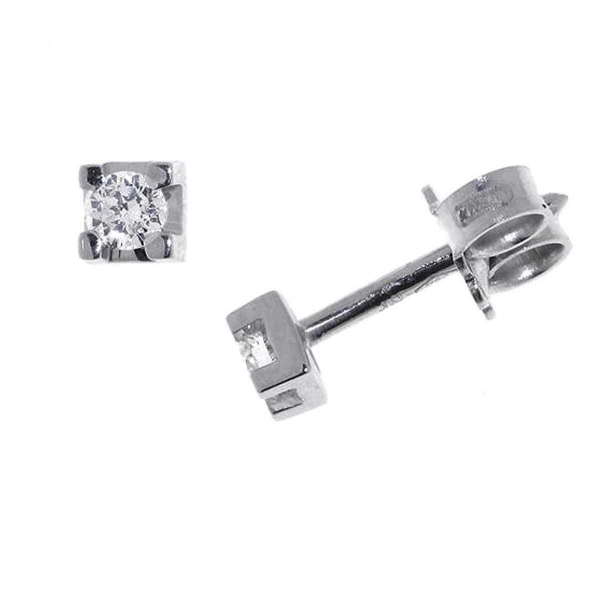 Pendientes oro blanco y diamante VS 0,08 cts - BB S09052 08