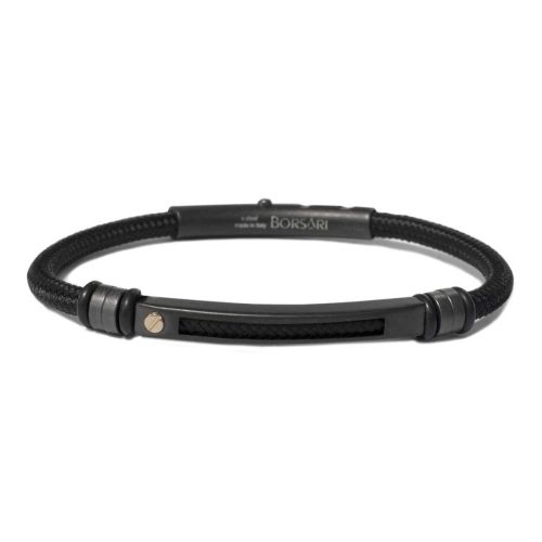 Polsera BORSARI AUDACE NAUTICO Negra Talla M - BR-NAUTICO50