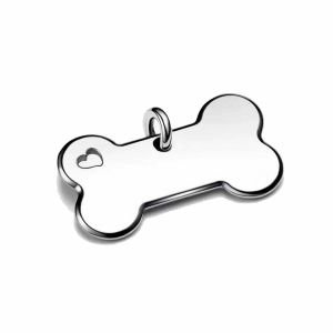 Placa per a Collar de Mascota en plata de llei Os de Gos Gravable - 312269C00