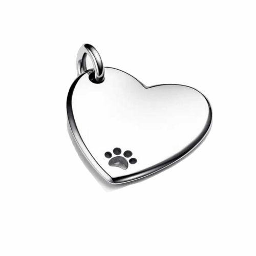 Placa per a Collar de Mascota en plata de llei Cor Gravable - 312270C00