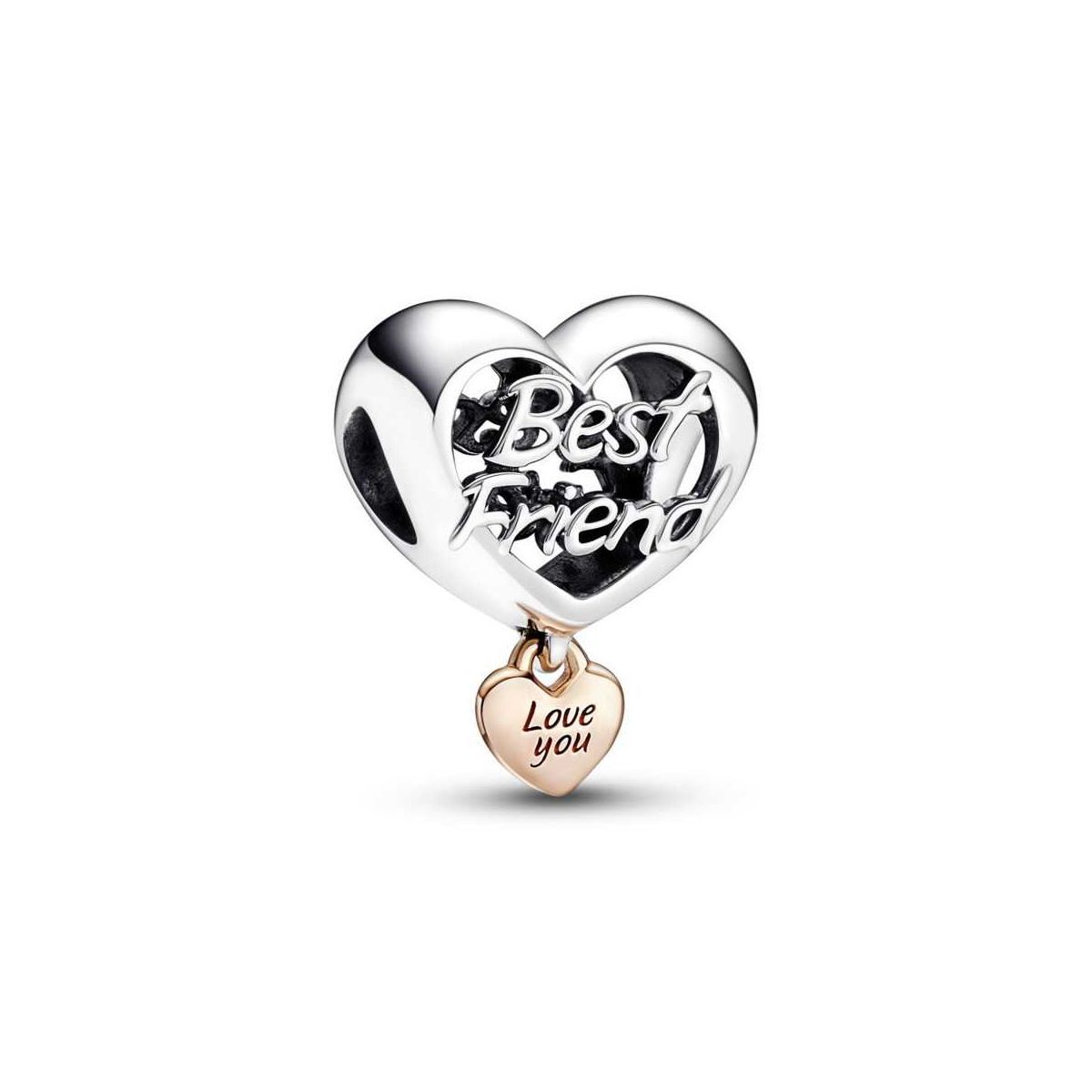 Charm plata/oro rosa Corazón Te quiero Mejor Amiga - 782243C00 Charm plata/oro rosa Corazón Te quiero Mejor Amiga - 782243C00