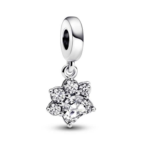 Charm Colgante plata Huella de Mascota Brillante - 792247C01
