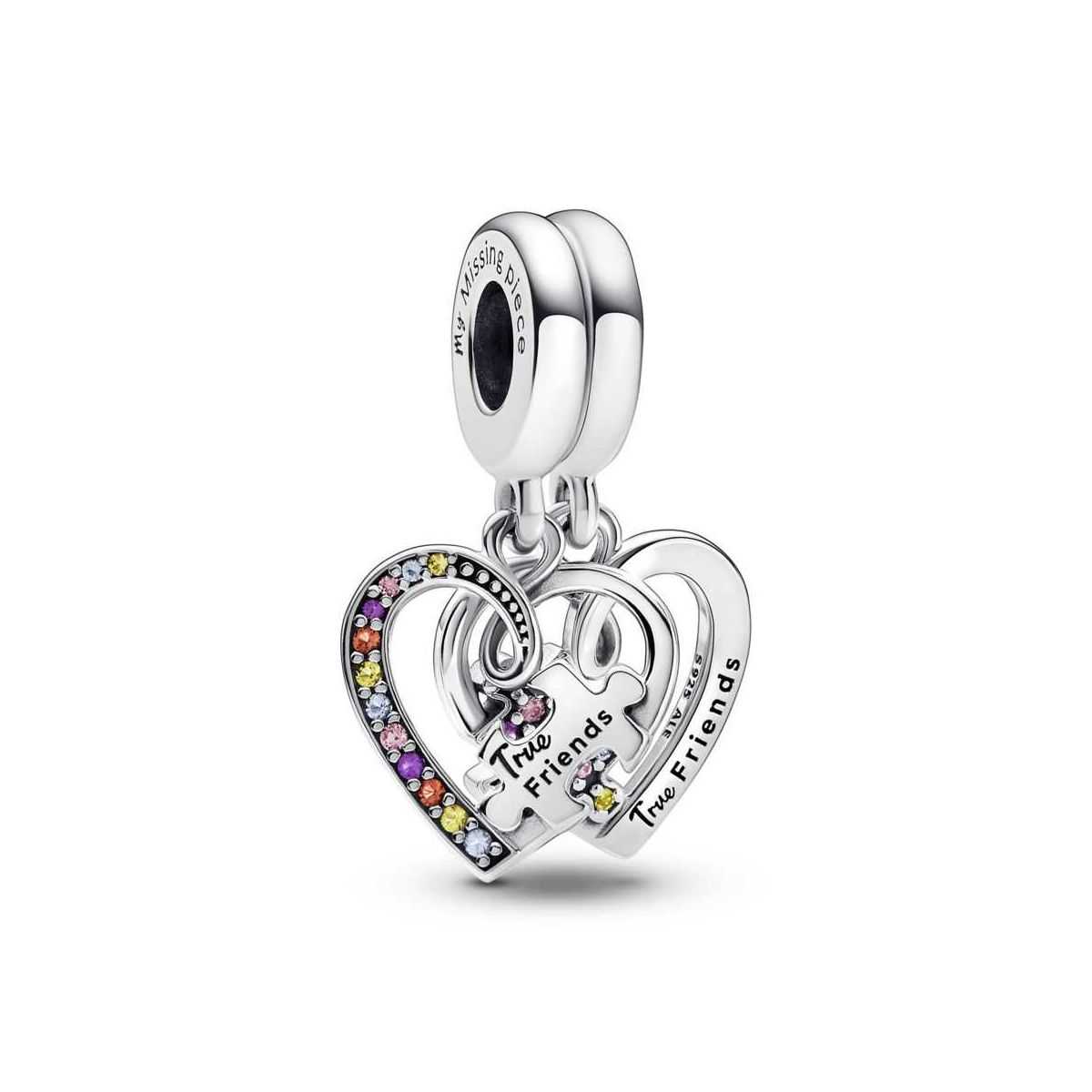 Charm Penjoll Divisible en plata de llei Trencaclosques Cors de l´Amistat - 792239C01