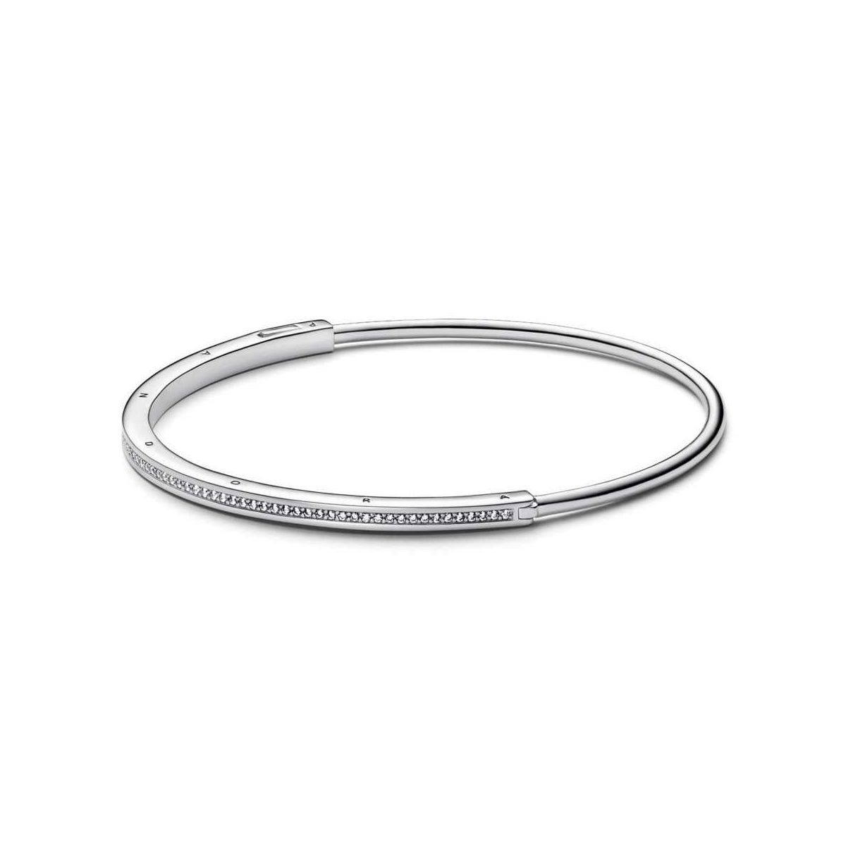 Pulsera rígida Signature plata I-D Pavé - 592313C01-1