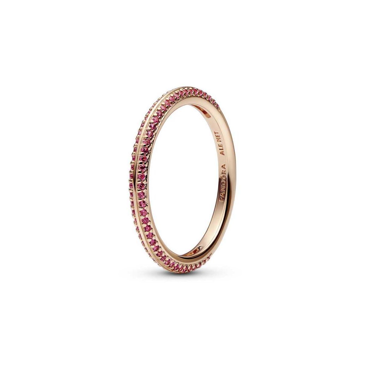 Anillo oro rosa 14k Rojo en Pavé colección ME  - 189679C02-52